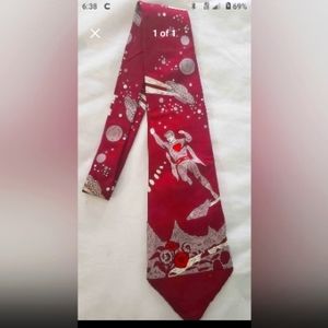 Mens Wembley Silk Neck Tie ( Outerspace/superhero)